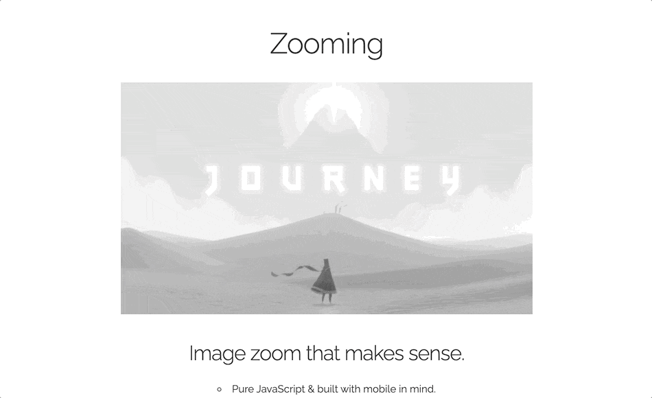 zooming