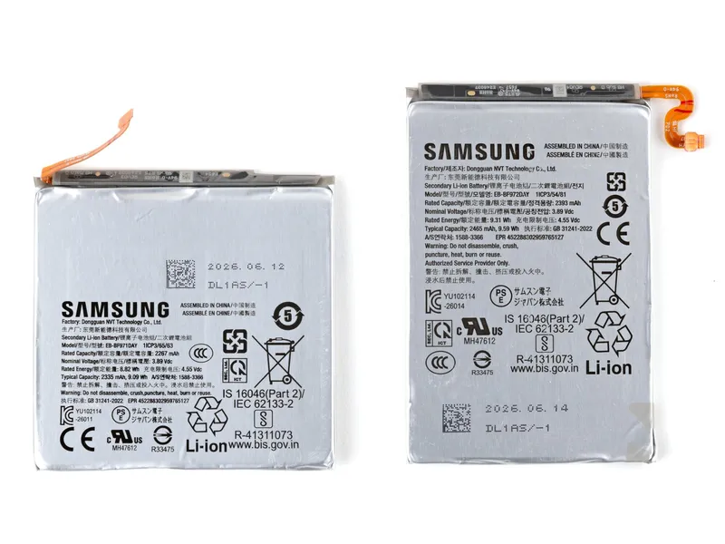Samsung Galaxy Z Fold 8 iFixit teardown 3