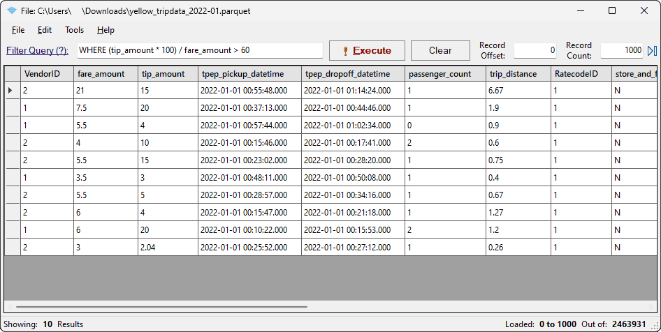 ParquetViewer
