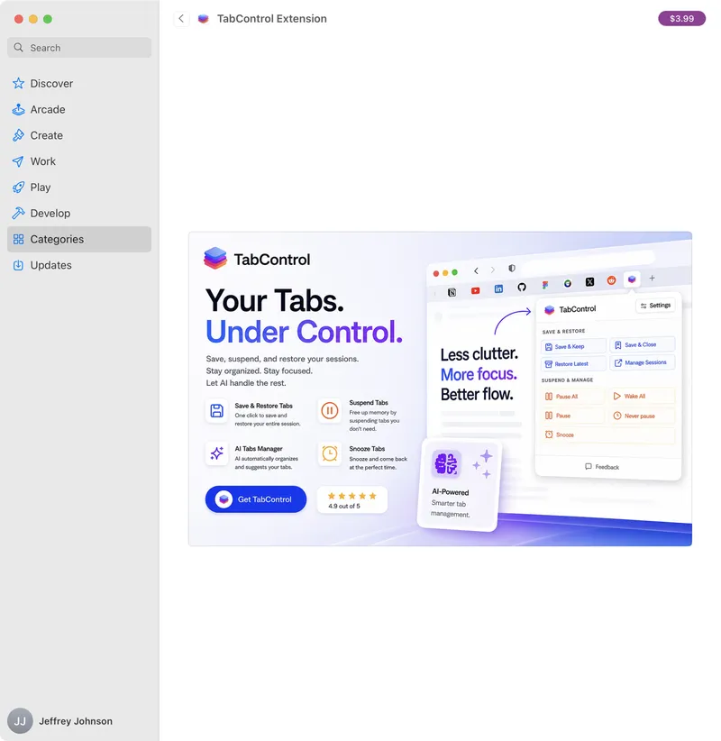 Mac App Store: TabControl screenshot