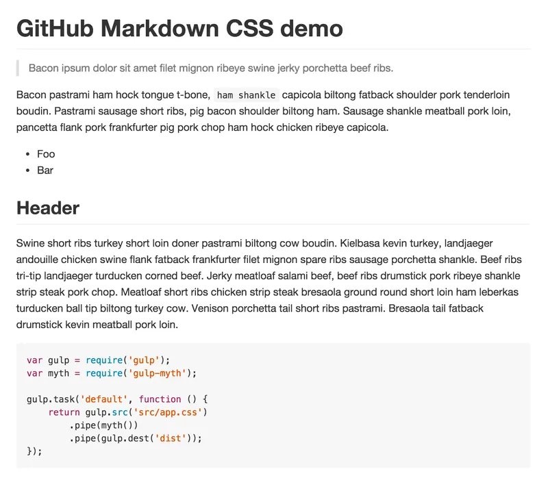 github-markdown-css