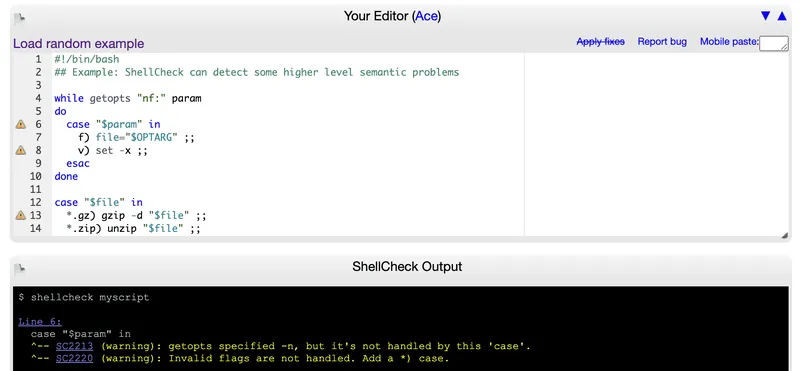 shellcheck