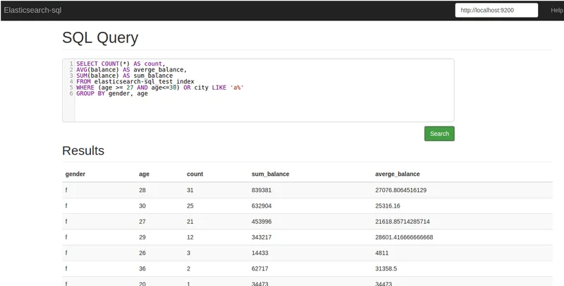 elasticsearch-sql